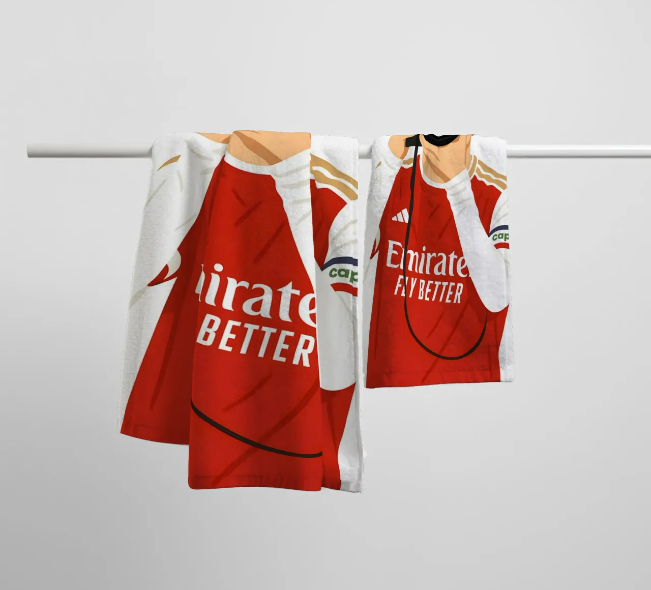 Martin Ødegaard Arsenal Minimalist asciugamano da bagno da MoviesArt