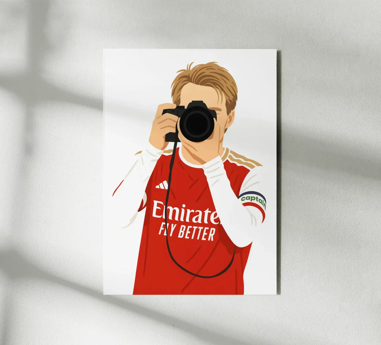 Martin Ødegaard Arsenal Minimalist alluminio dibond da MoviesArt