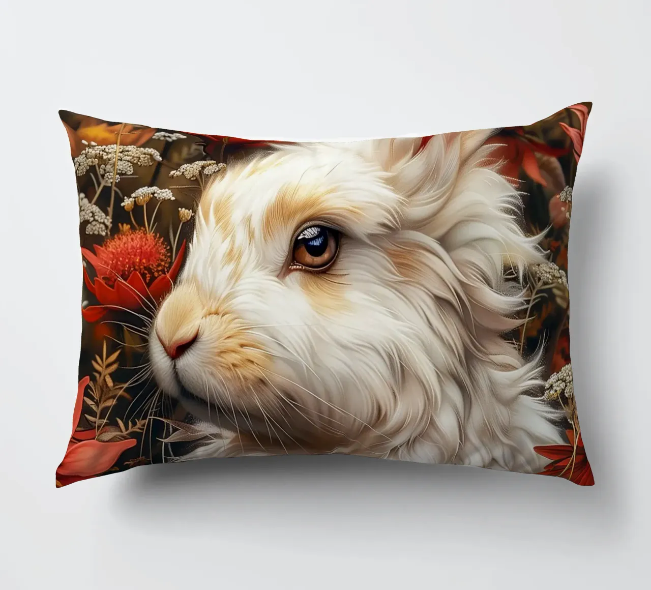 Coniglio bianco cuscino da Lionmixart