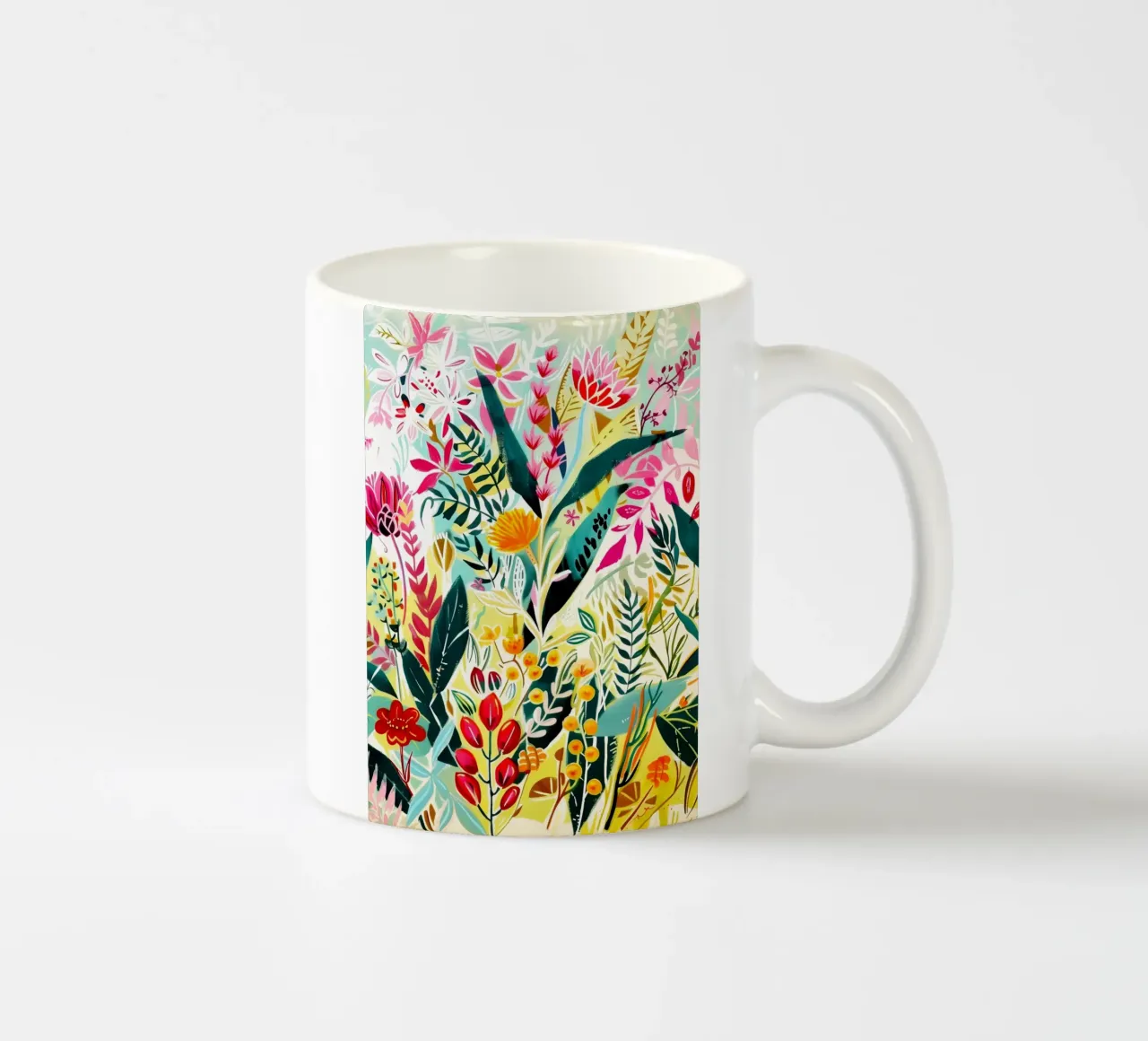 Secret garden ceramic mug by Justyna Jaszke JBJart