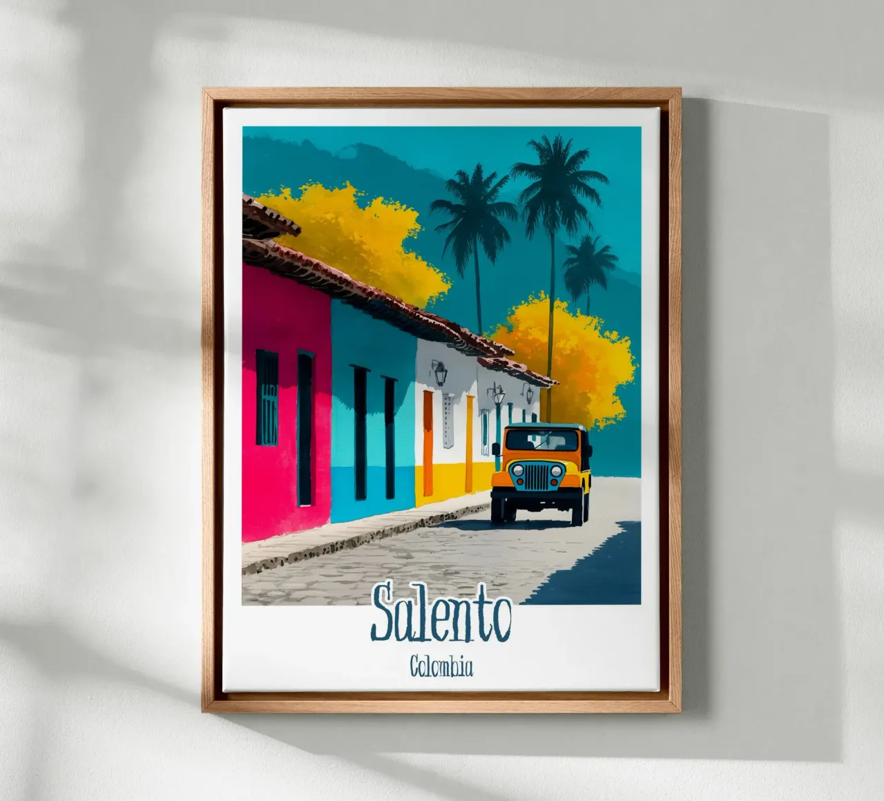 Affiche Salento, Colombie tela con Cornice a cassetta da Frame the World