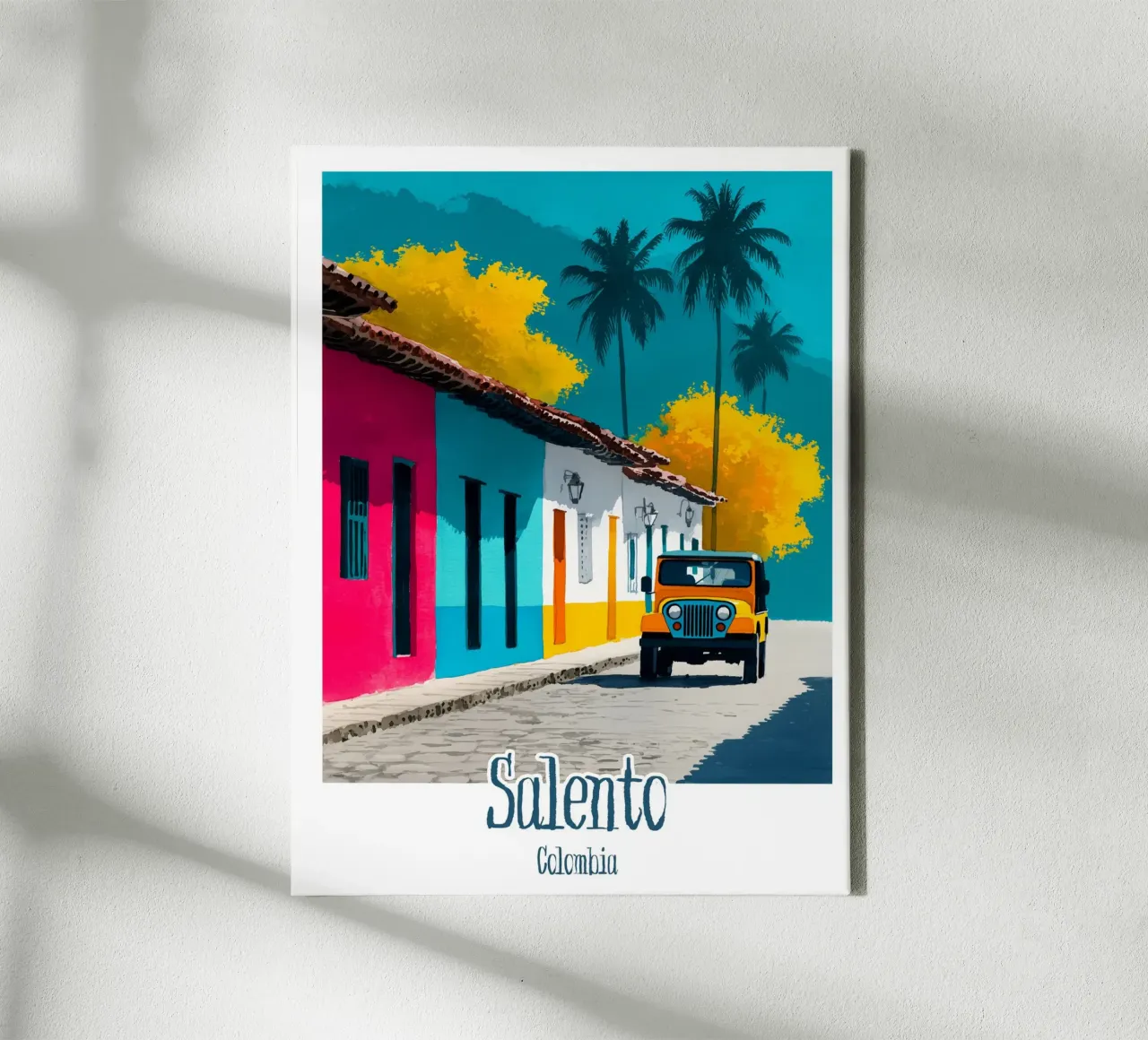 Affiche Salento, Colombie tela con Cornice a cassetta da Frame the World