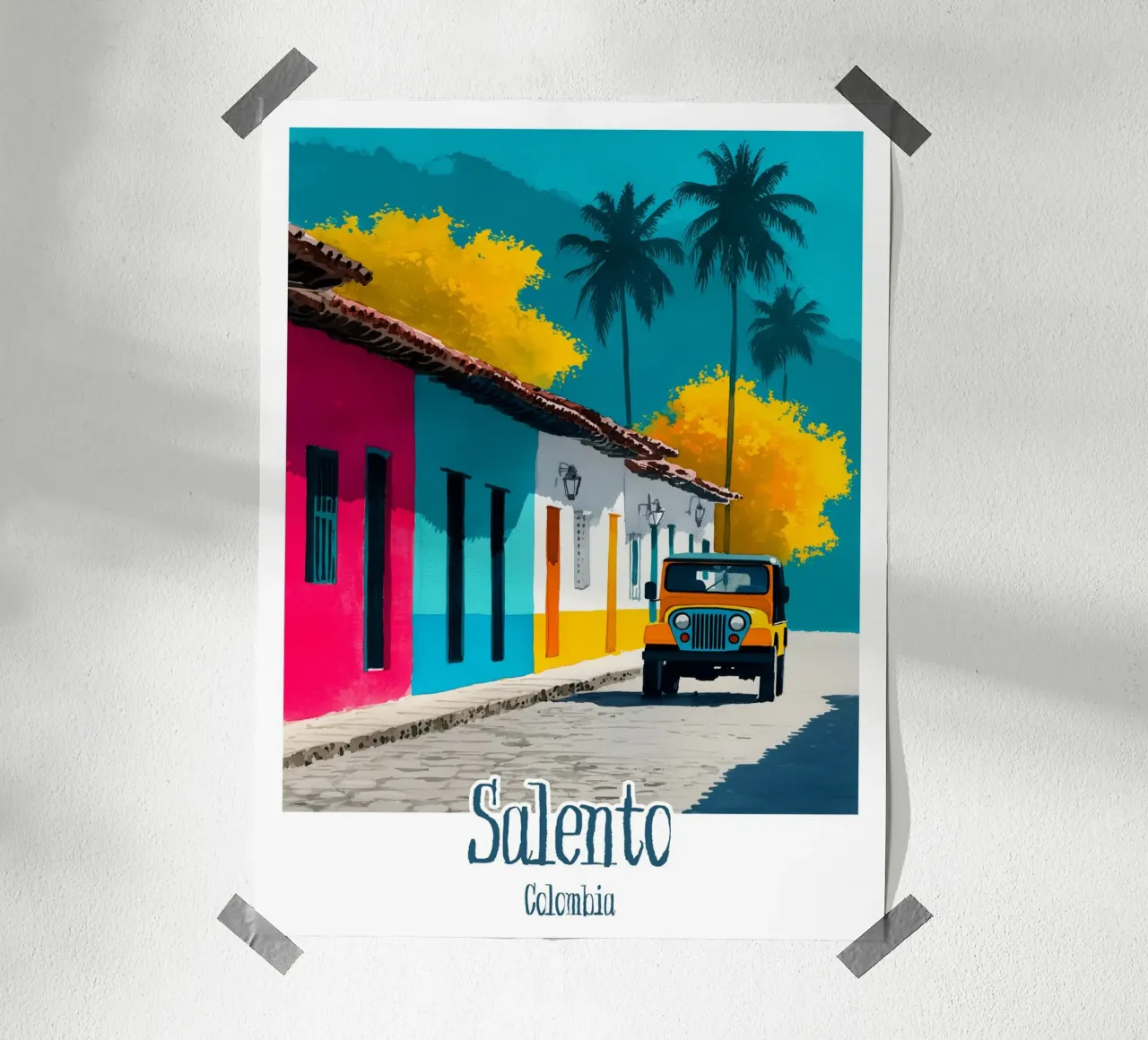 Affiche Salento, Colombie poster con telaio in legno da Frame the World