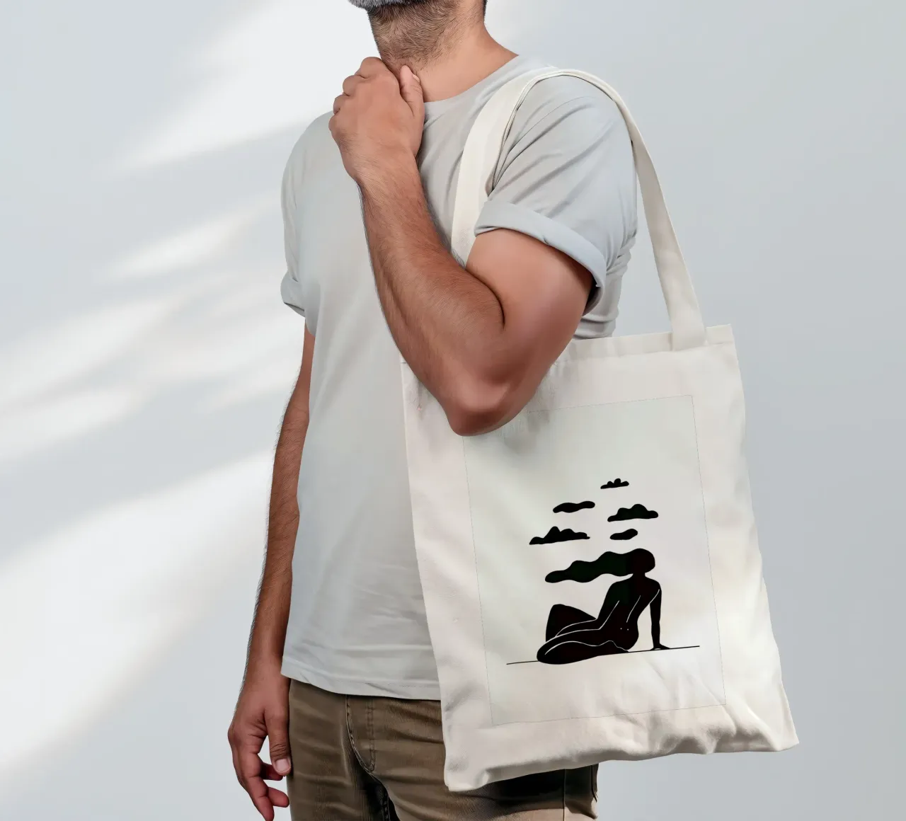 Head in the Clouds borsa in juta da Graphite
