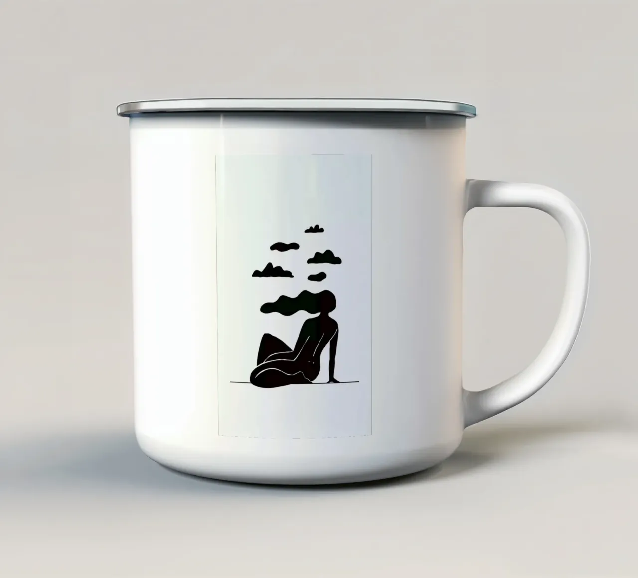 Head in the Clouds tazza in smalto da Graphite