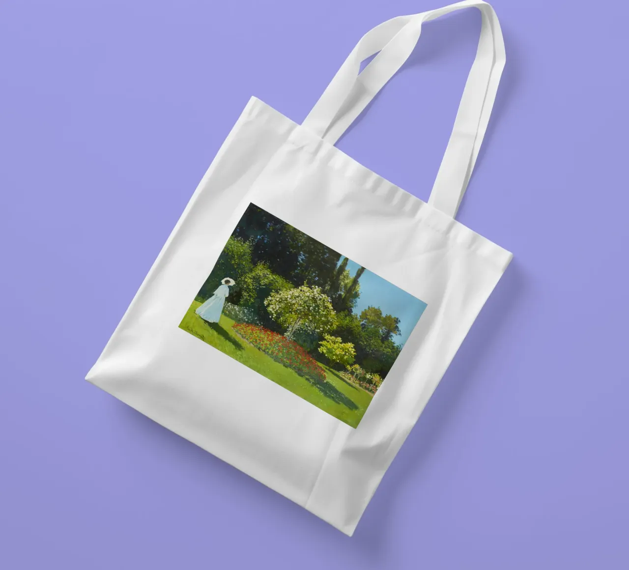Lady in the Garden by Claude Monet tote bag by Art History