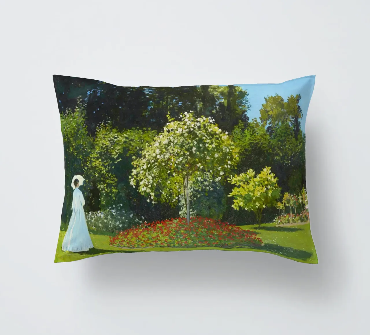 Signora in giardino di Claude Monet cuscino da Art History