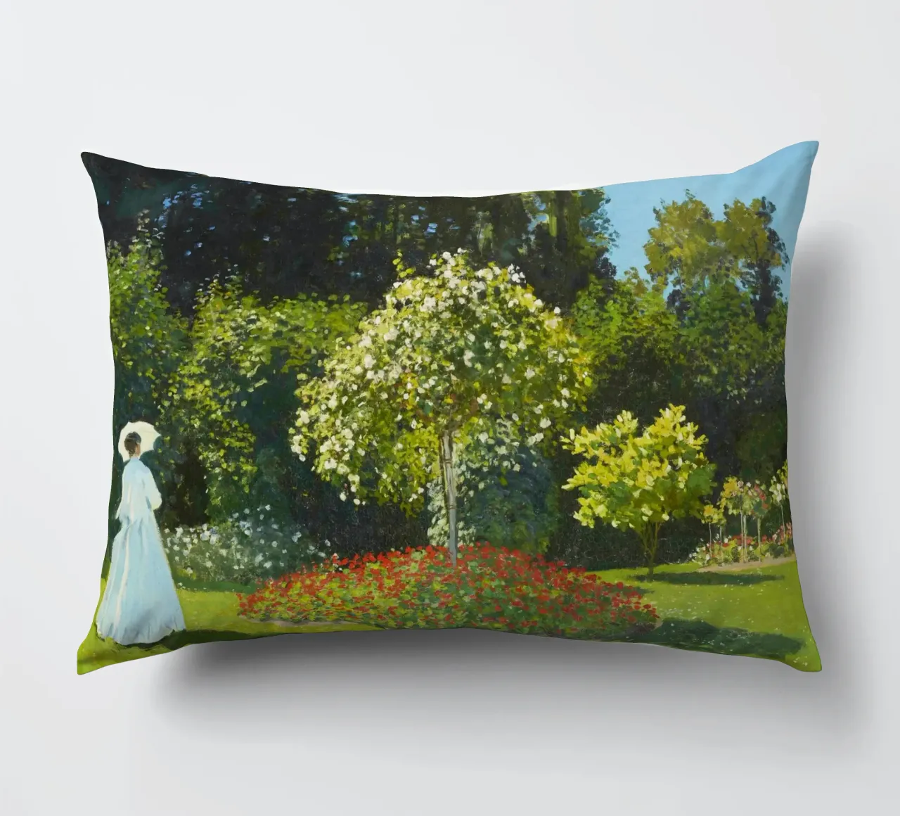 Signora in giardino di Claude Monet cuscino da Art History