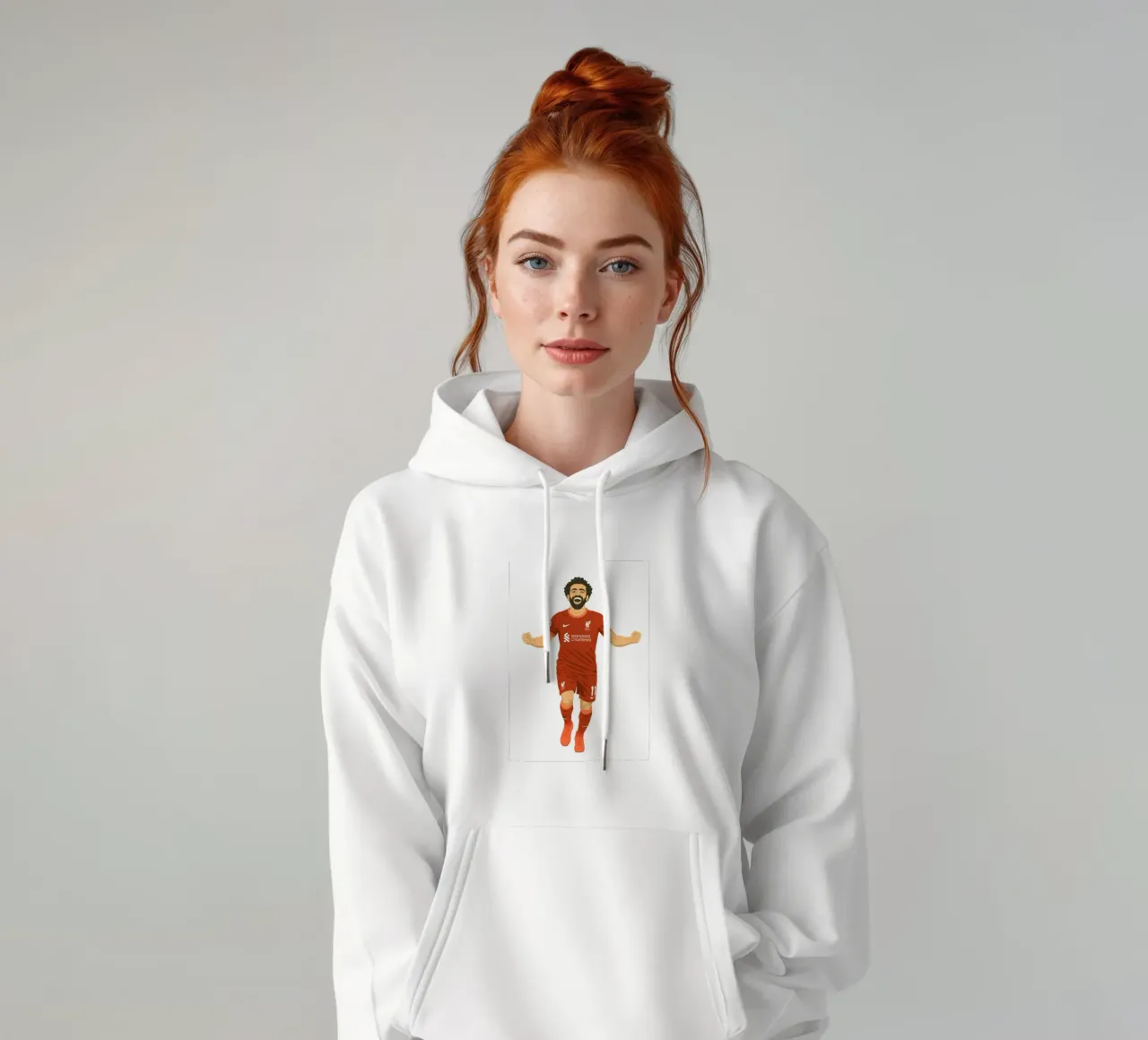 Mohamed Salah Minimalist felpa con cappuccio da MoviesArt