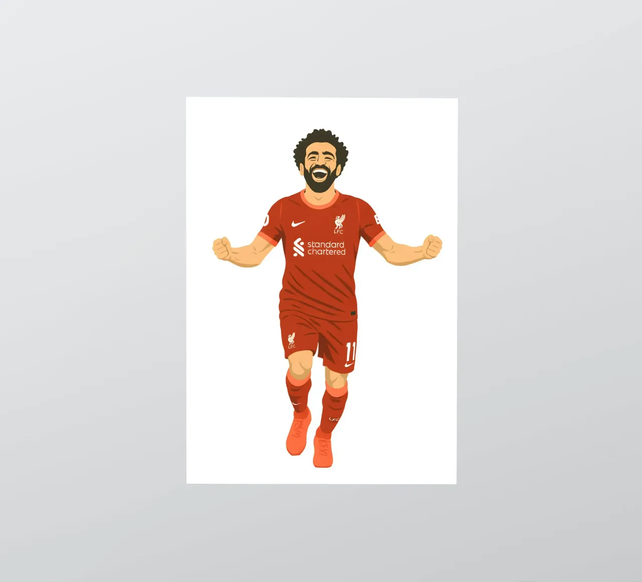 Mohamed Salah Minimalist adesivo da MoviesArt