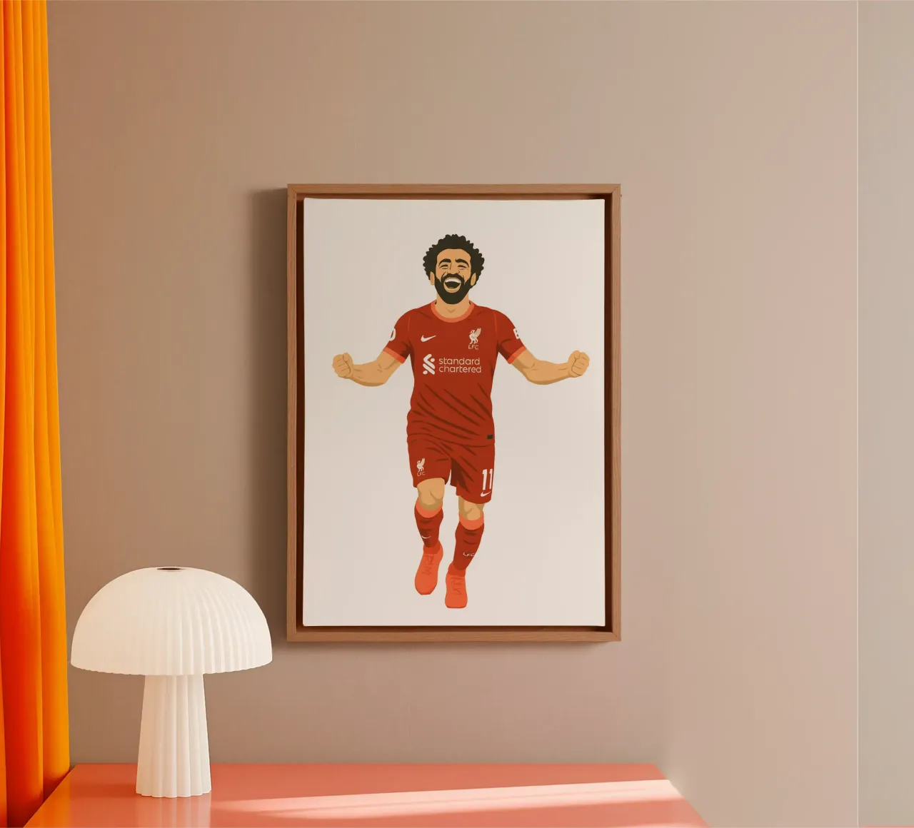 Mohamed Salah Minimalist tela con Cornice a cassetta da MoviesArt