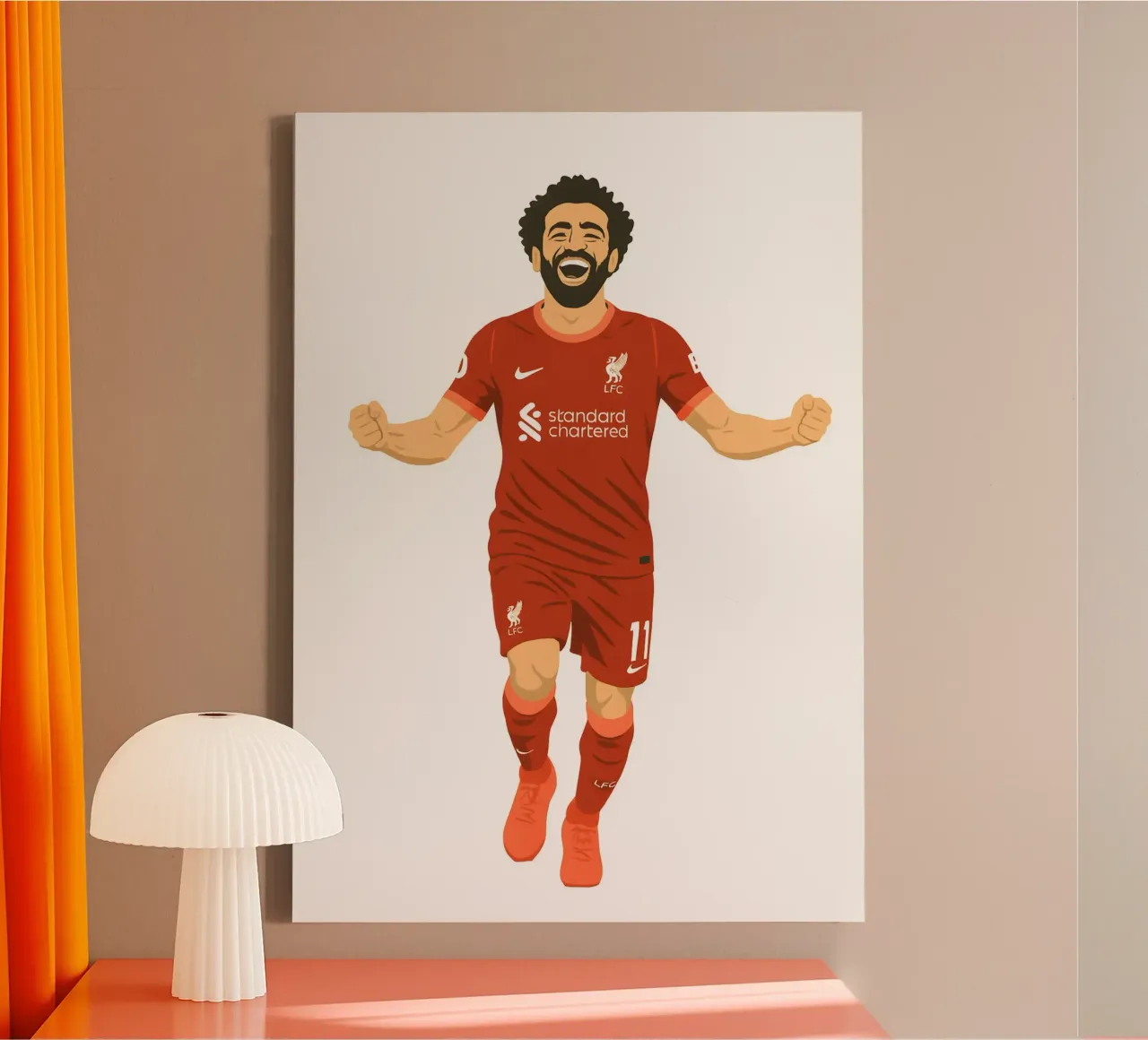 Mohamed Salah Minimalist tela con Cornice a cassetta da MoviesArt