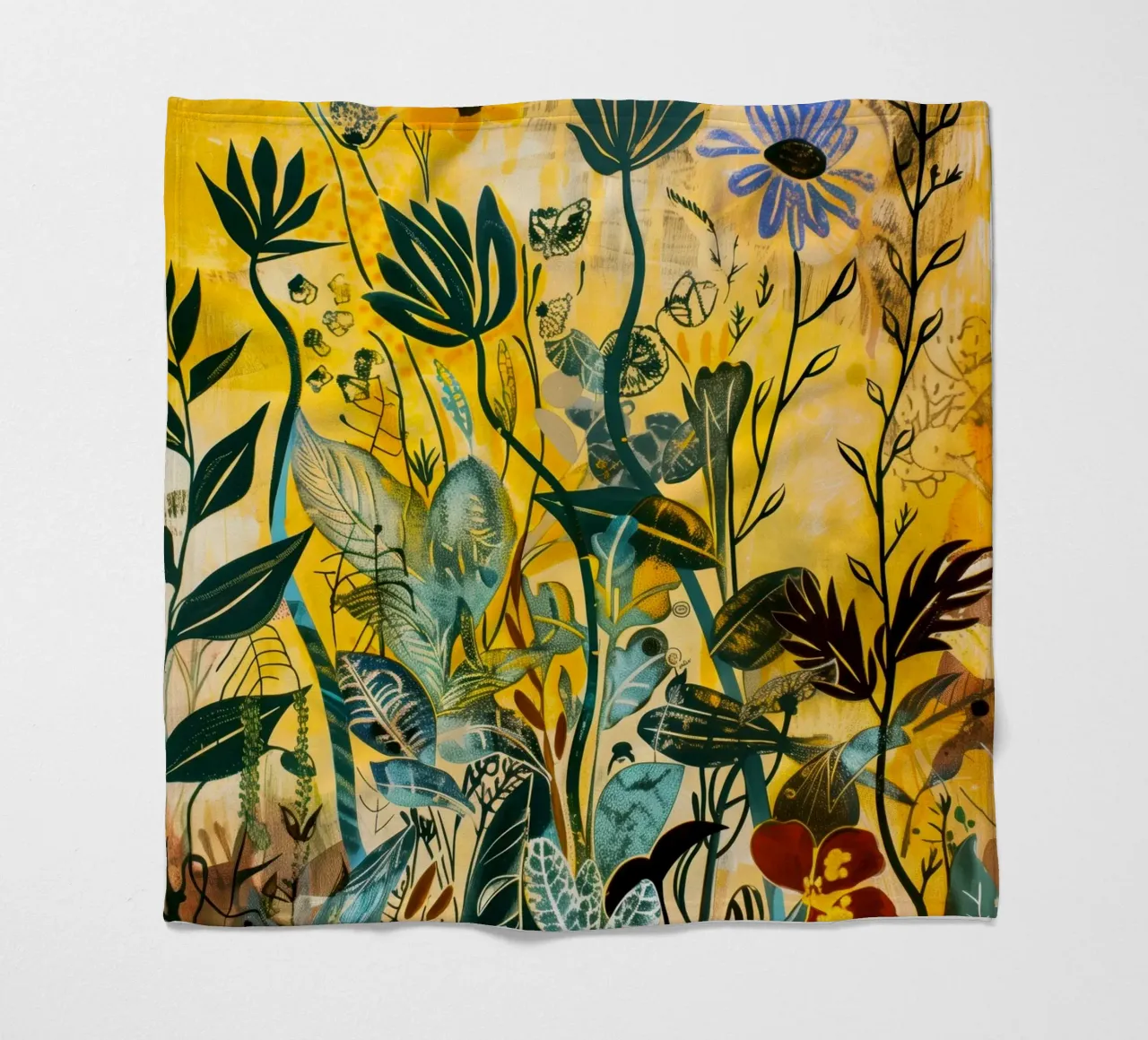 Secret meadow fleece blanket by Justyna Jaszke JBJart