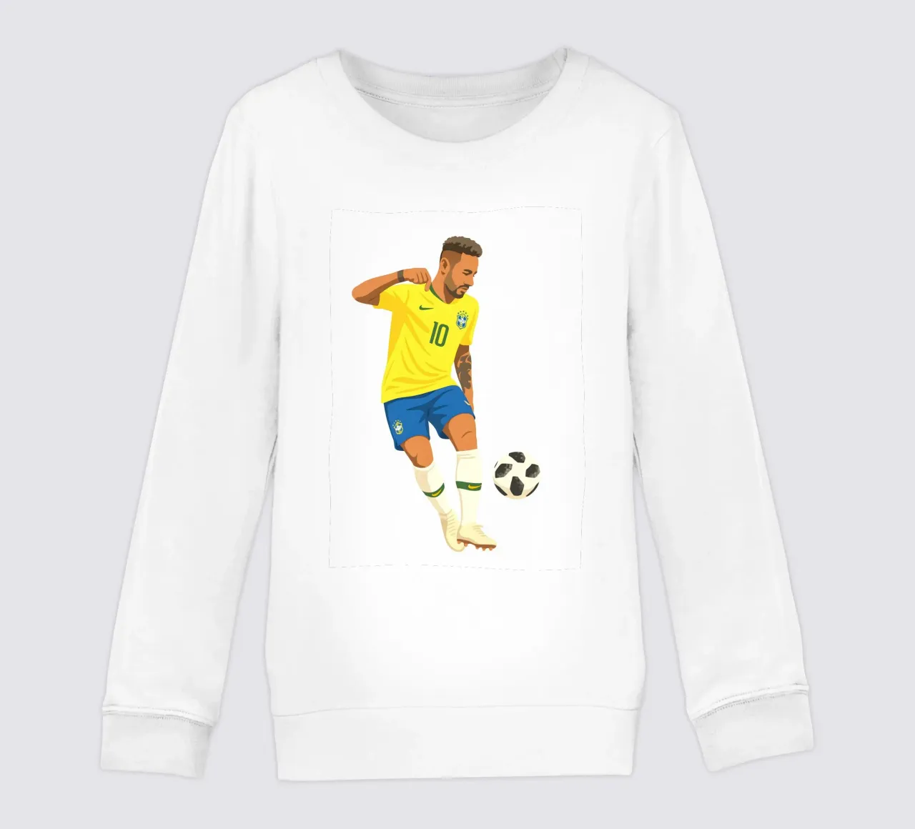 neymar brazil Minimalist felpa bambino da MoviesArt