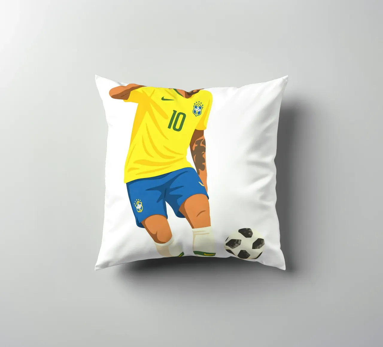 neymar brazil Minimalist cuscino da MoviesArt