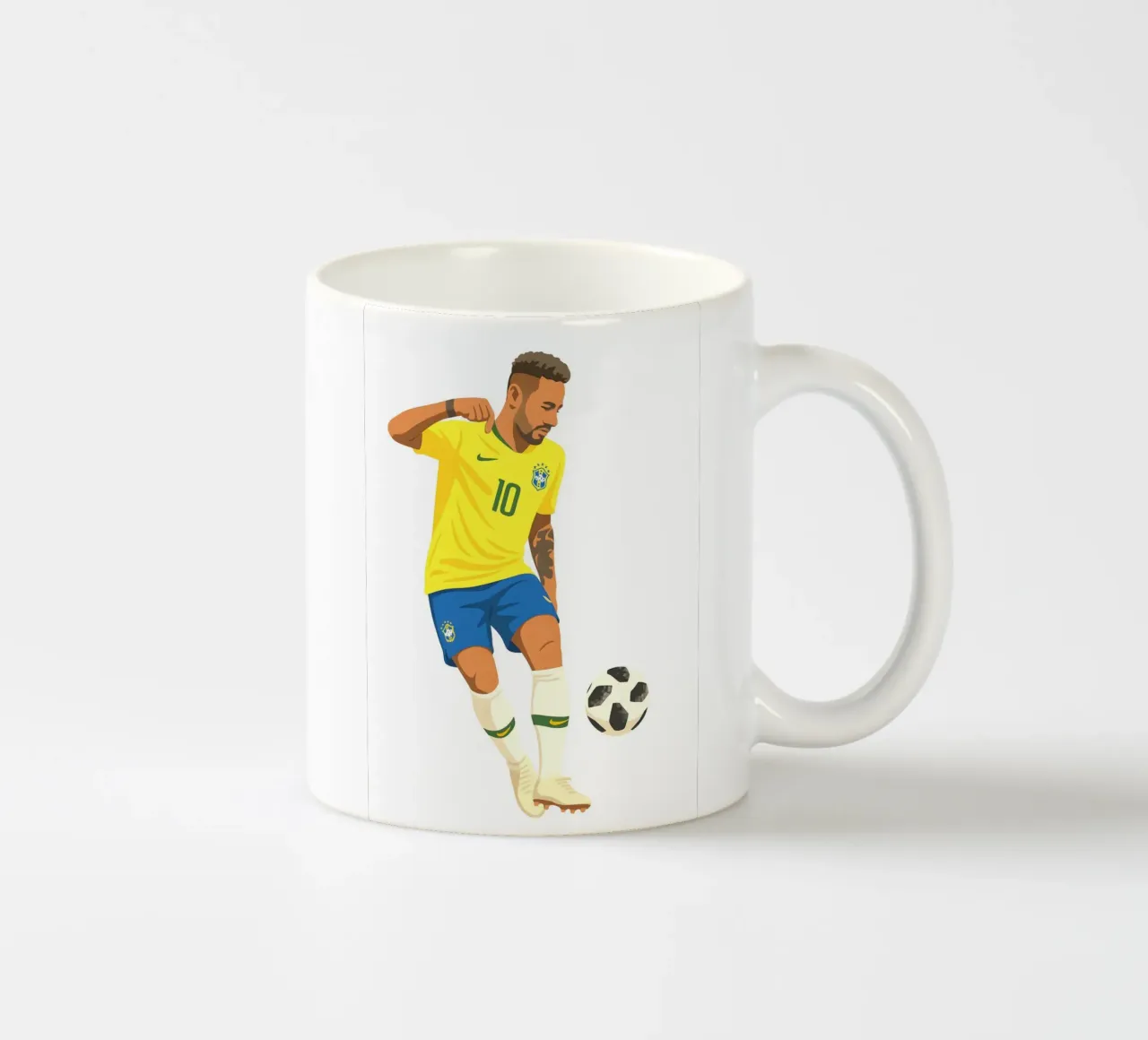 neymar brazil Minimalist ceramic mug by MoviesArt