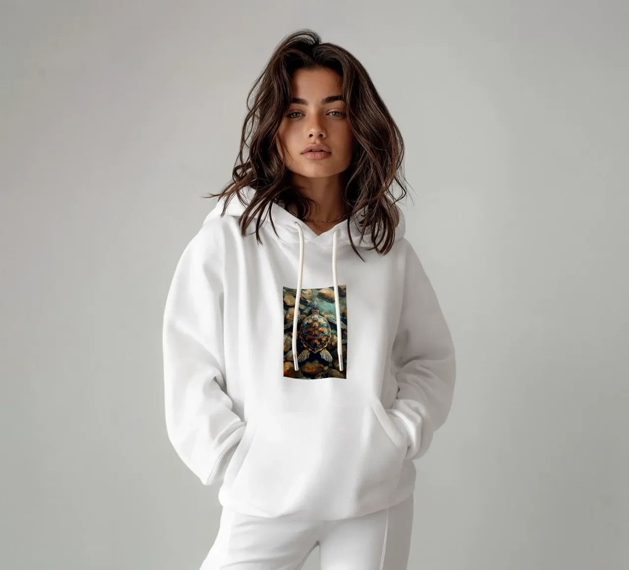 Sea turtle hoodie by Lionmixart