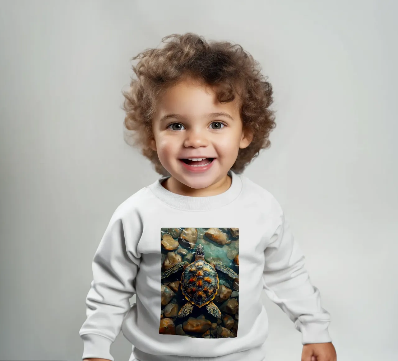 Sea turtle baby sweatshirt by Lionmixart