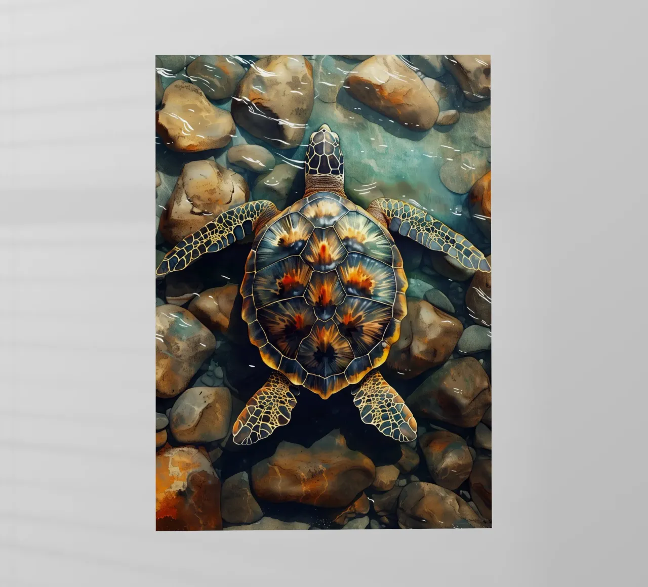 Sea turtle backlit film by Lionmixart