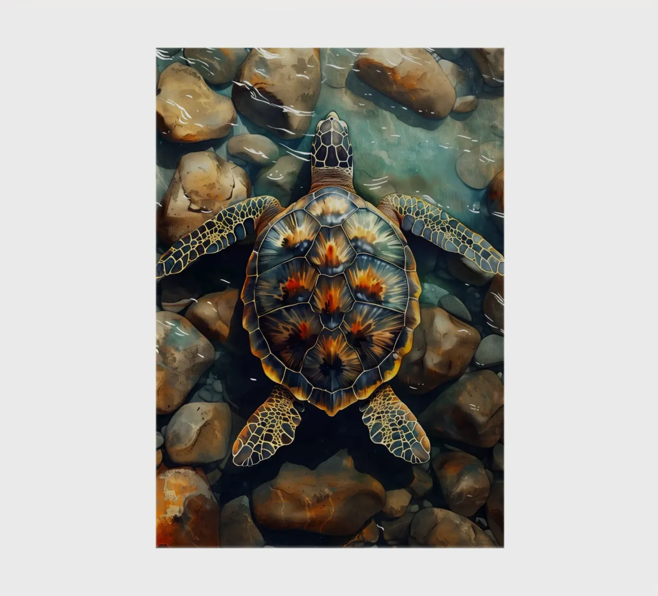 Sea turtle notebook by Lionmixart
