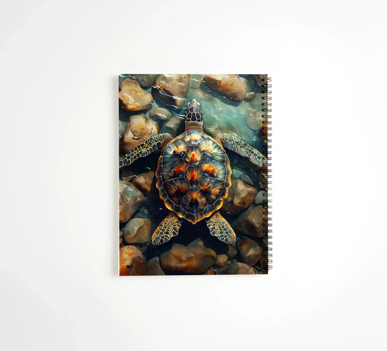 Sea turtle spiral notebook by Lionmixart