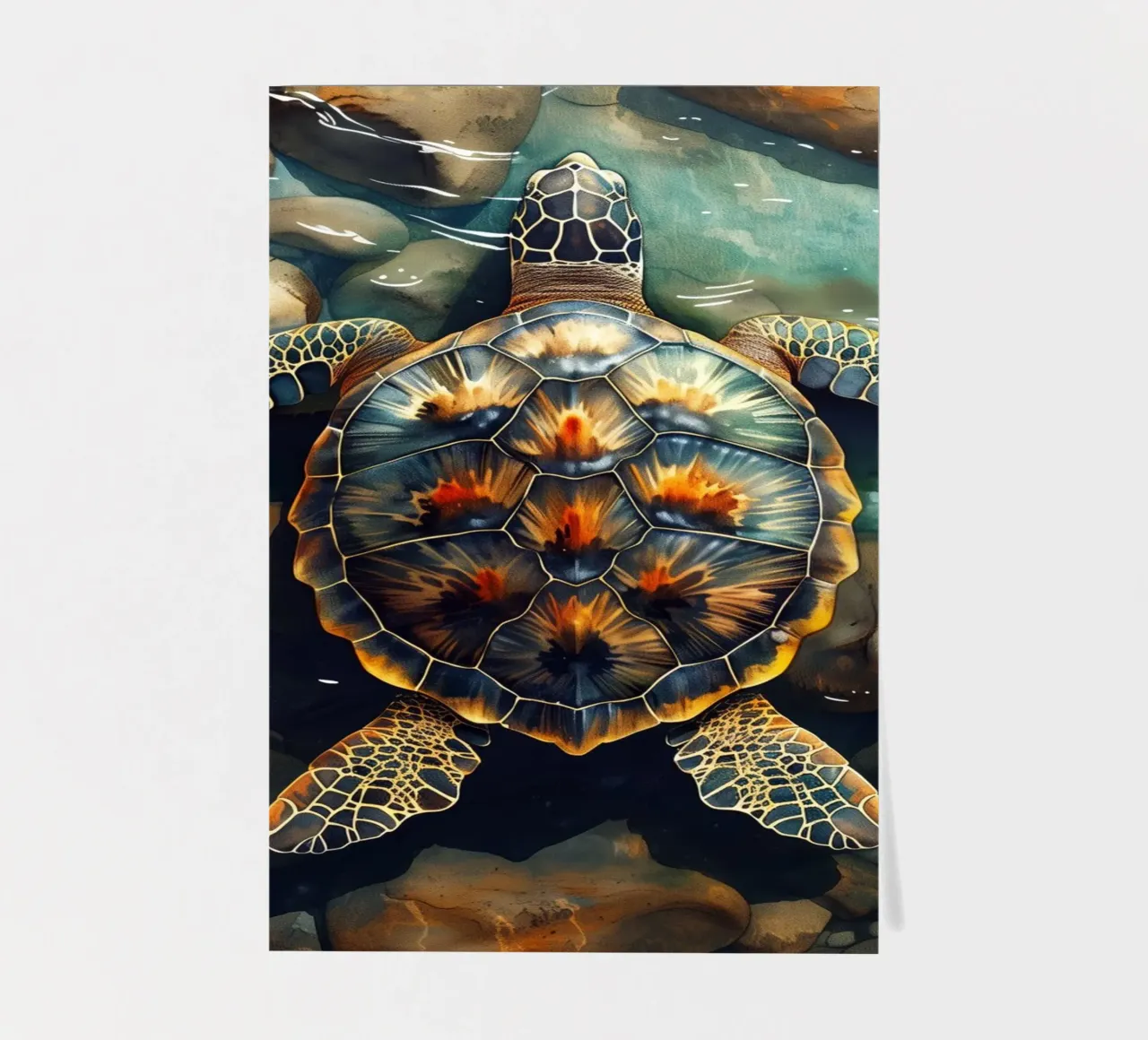 Sea turtle sticker sheet by Lionmixart