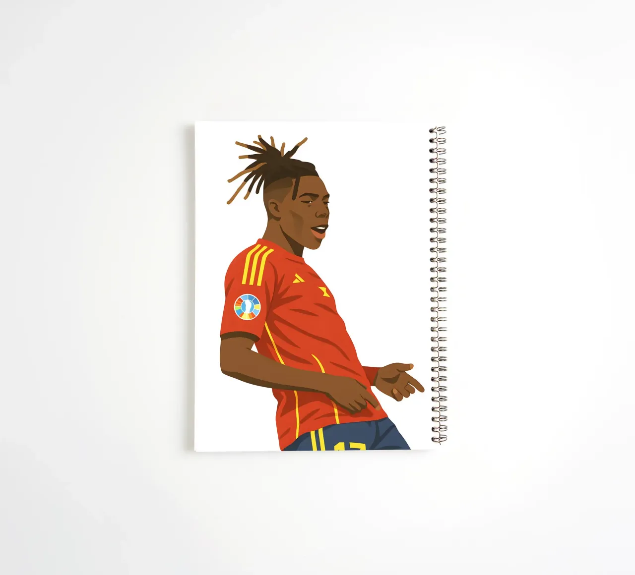 Nico Williams Minimalist spiral notebook by MoviesArt