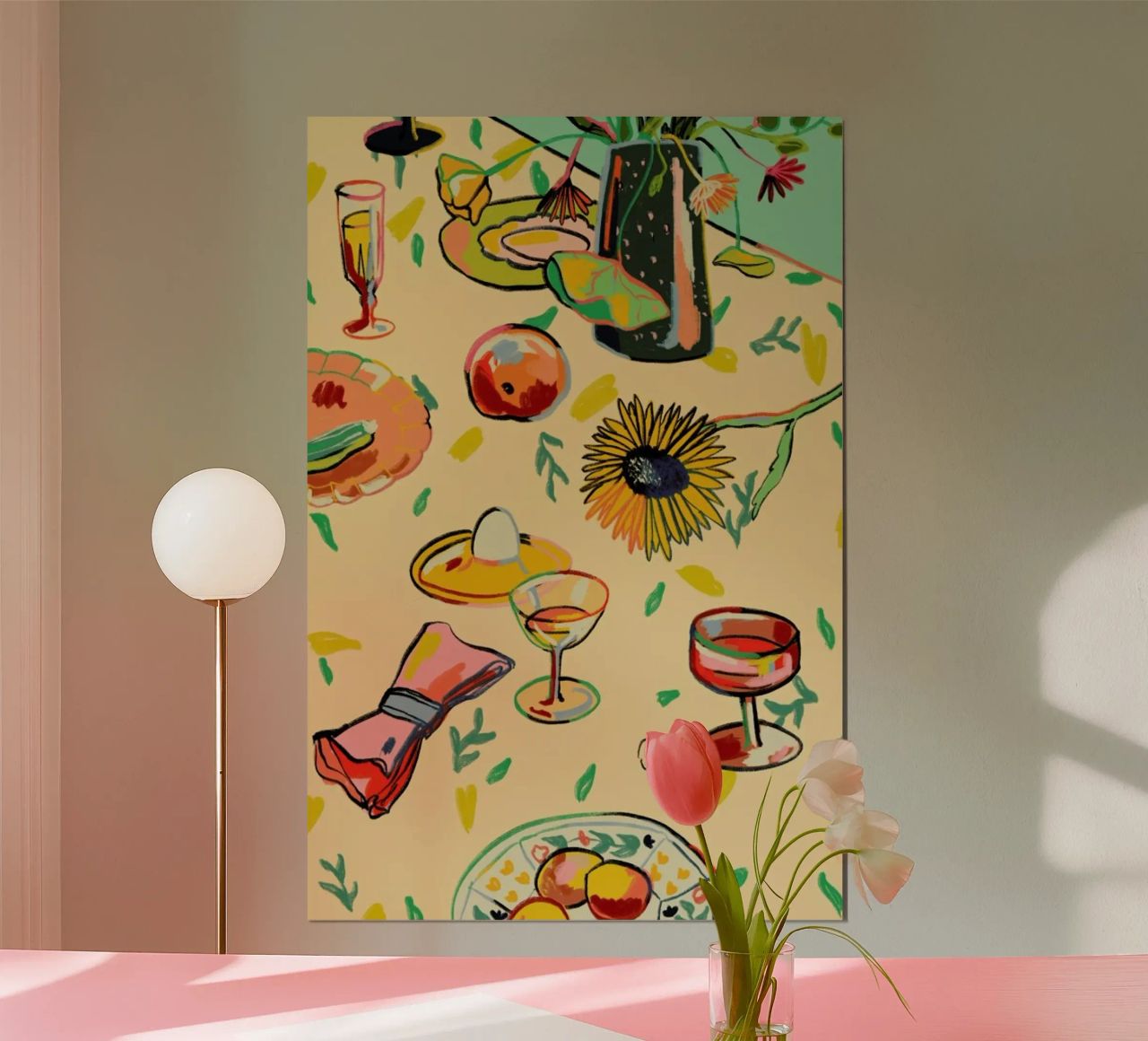 Cocktails In The Garden Poster von Sandra Poliakov