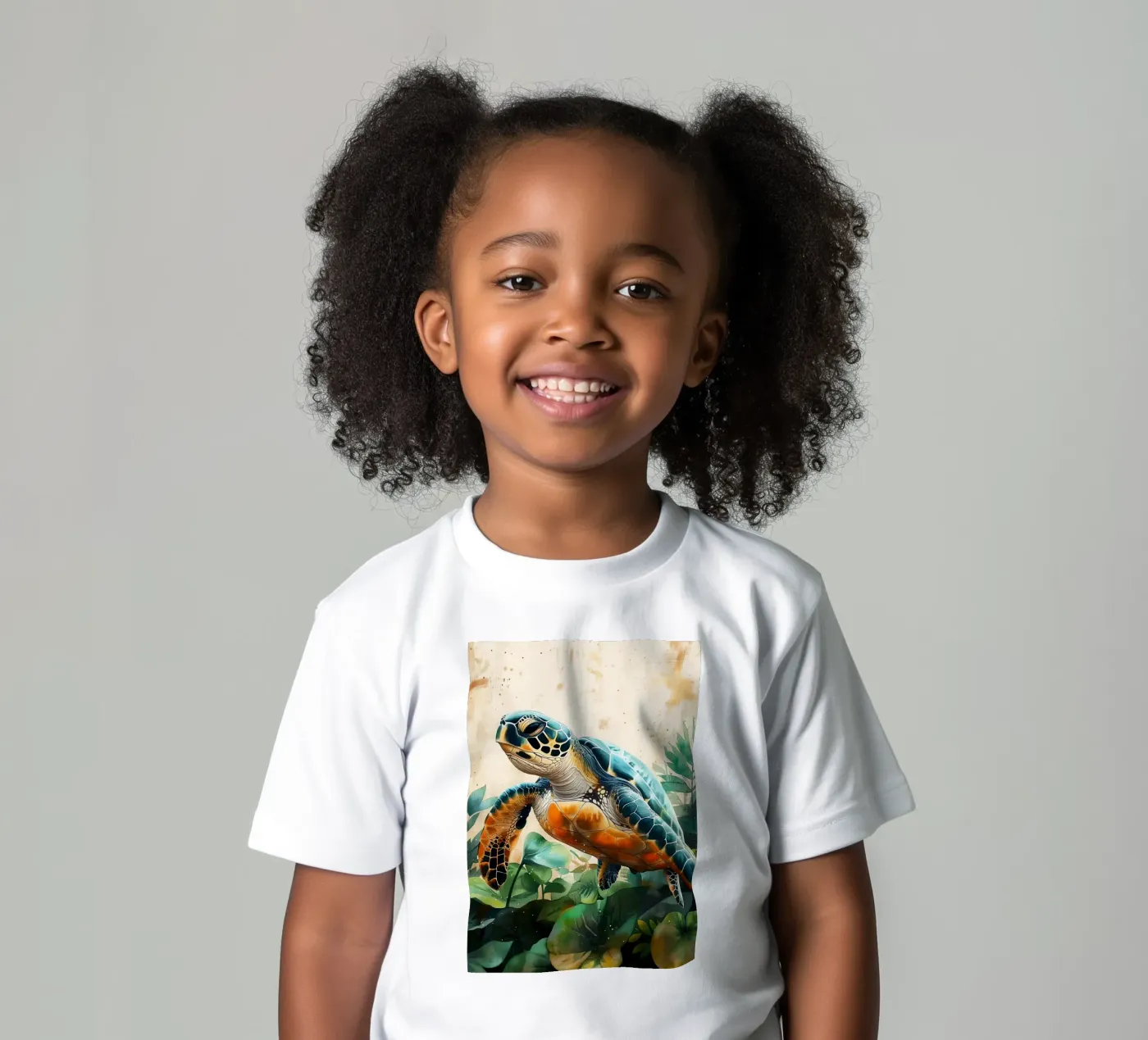 Tartaruga t-shirt bambini da Lionmixart