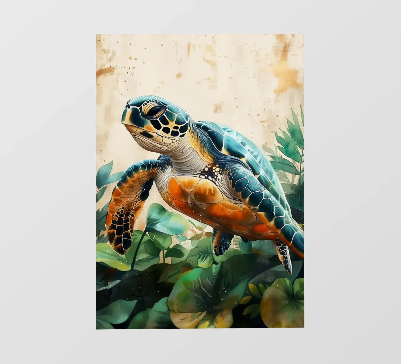 Turtle papier peint photo de Lionmixart