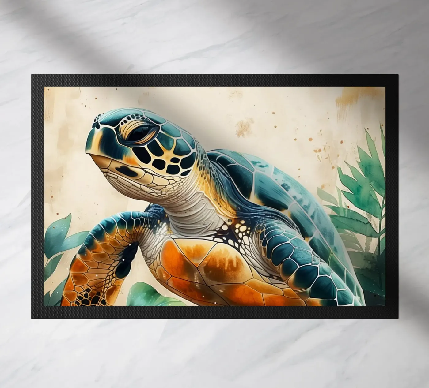 Turtle deurmat van Lionmixart