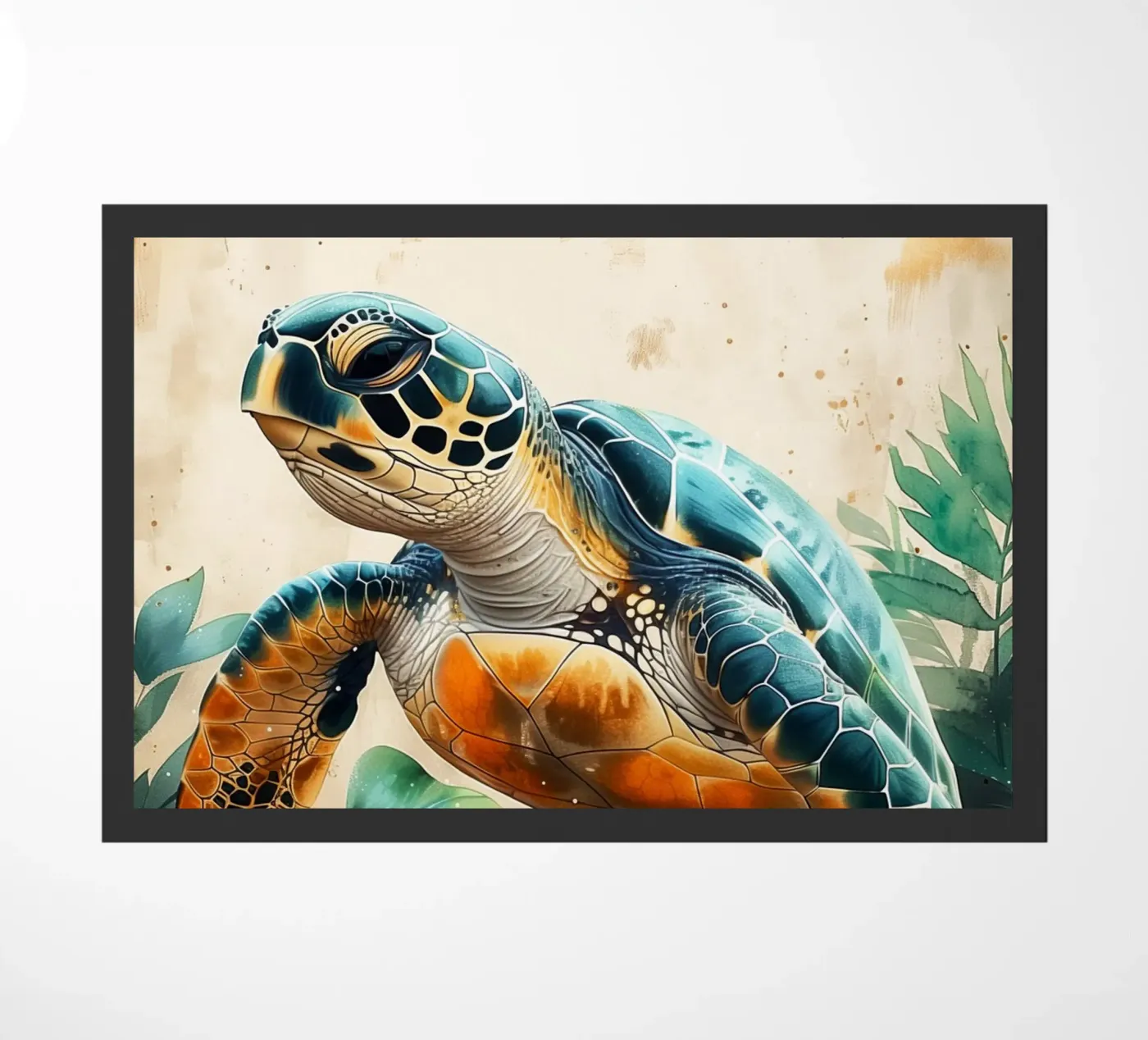 Turtle deurmat van Lionmixart