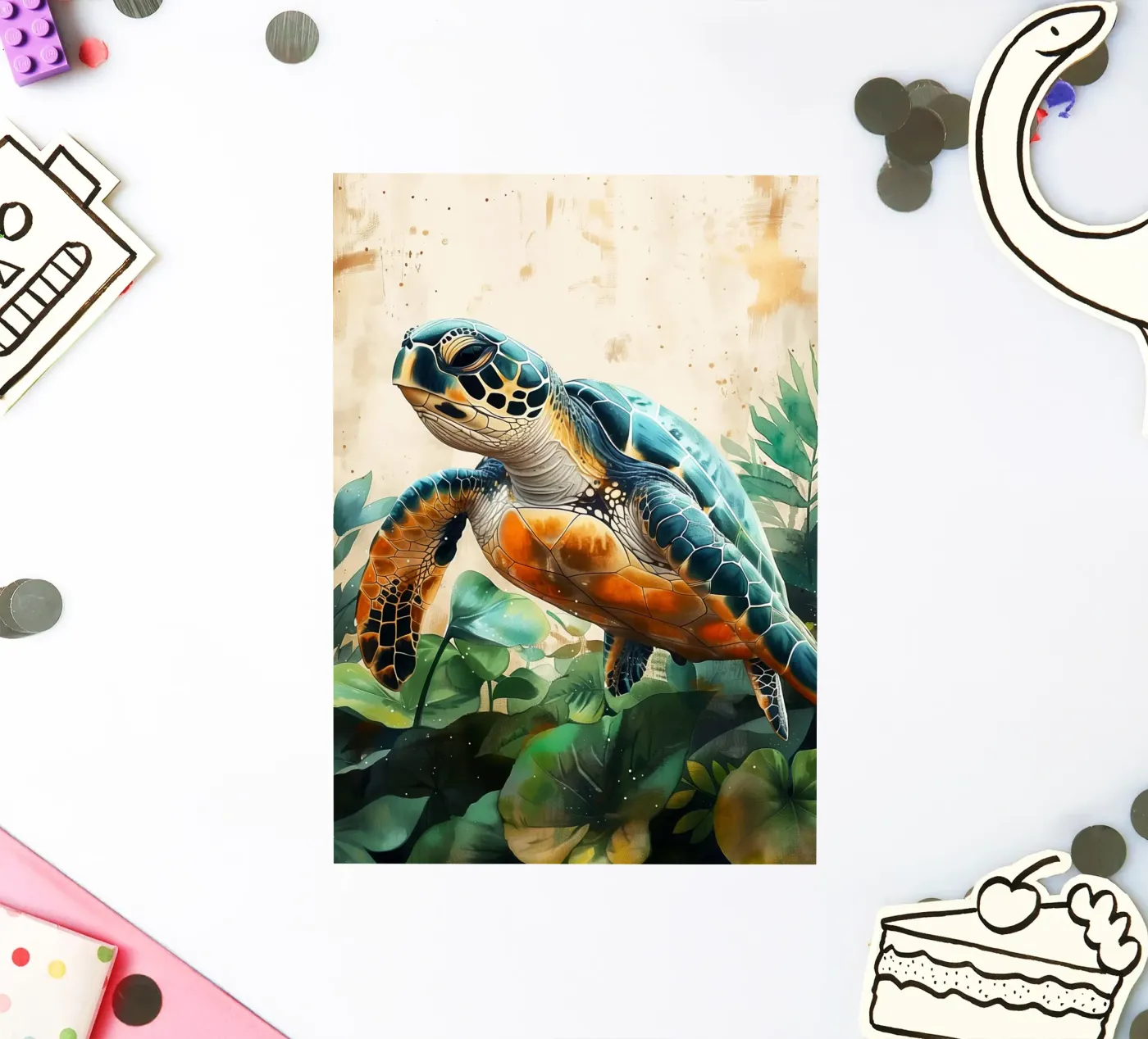 Turtle sticker by Lionmixart