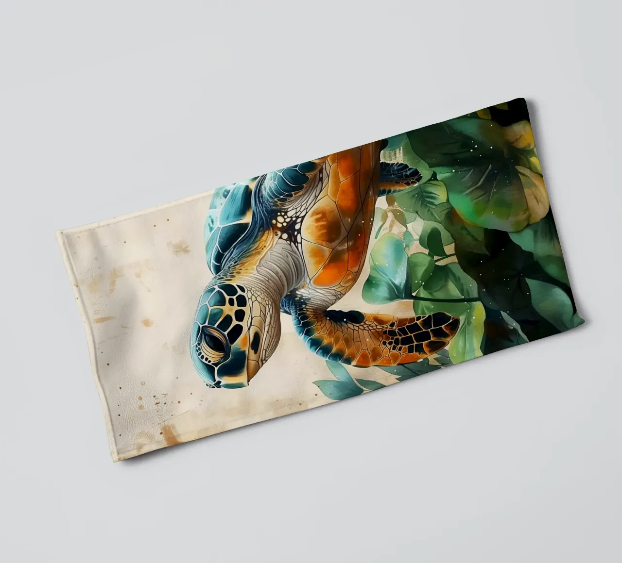 Turtle towel by Lionmixart