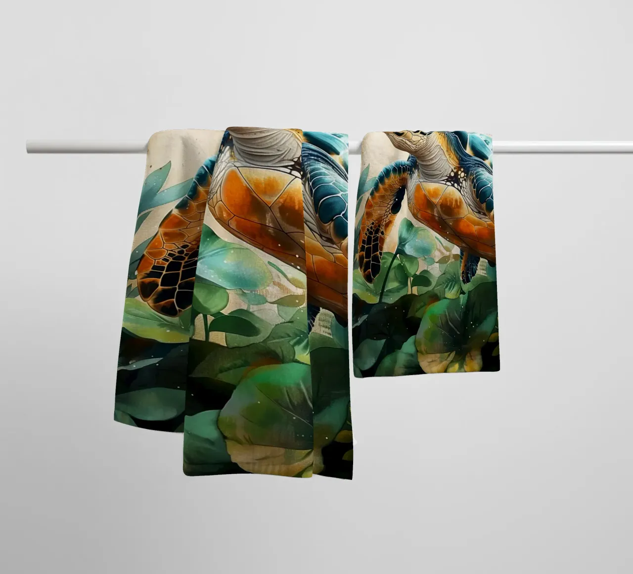 Turtle towel by Lionmixart