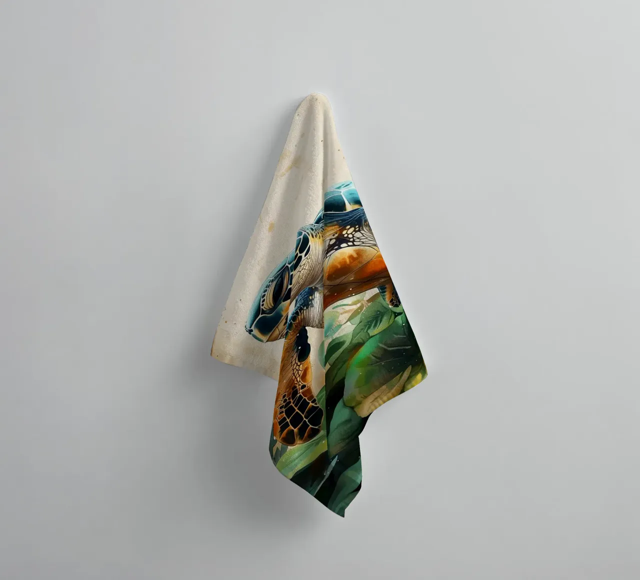 Turtle towel by Lionmixart