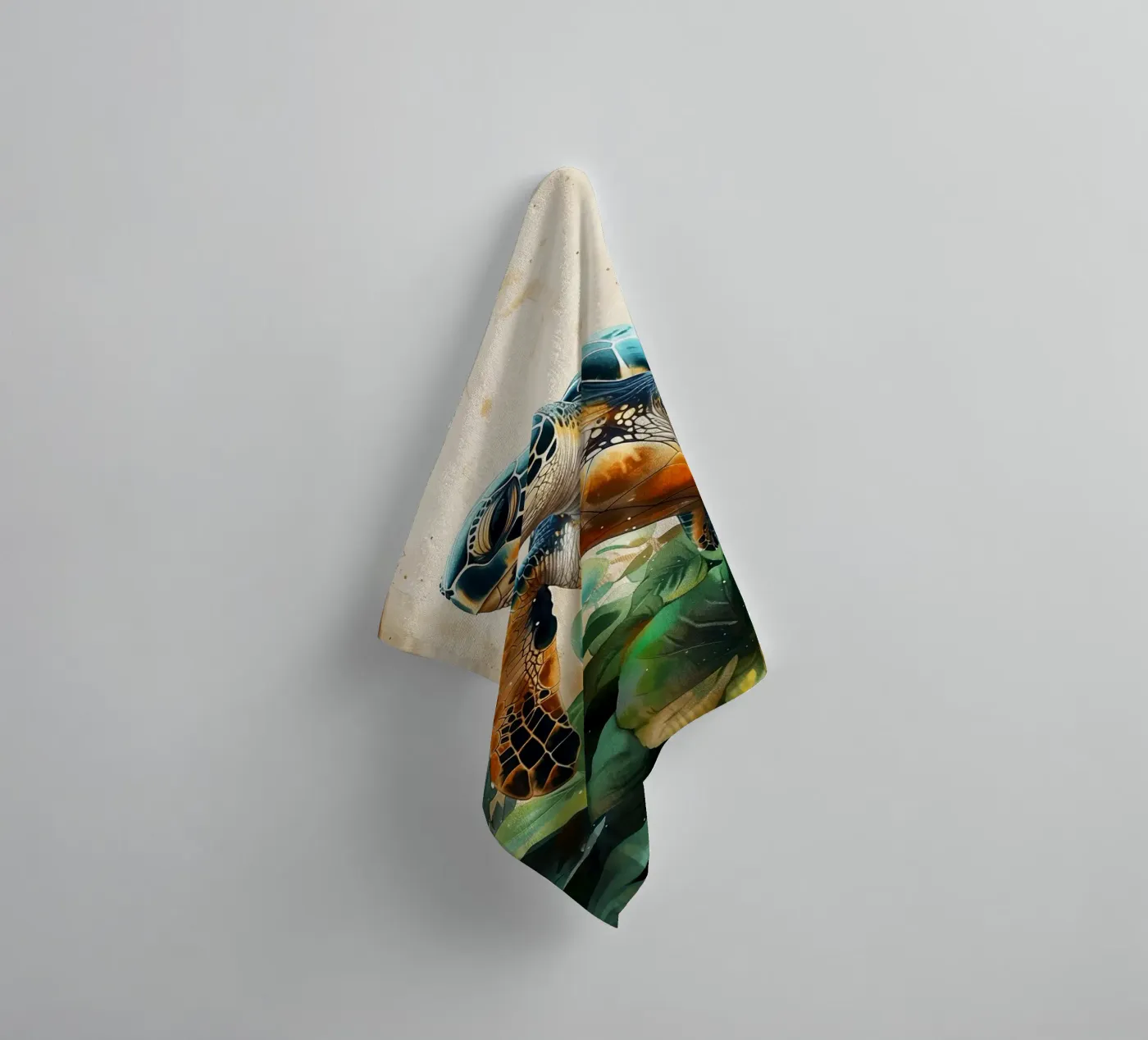 Turtle towel by Lionmixart