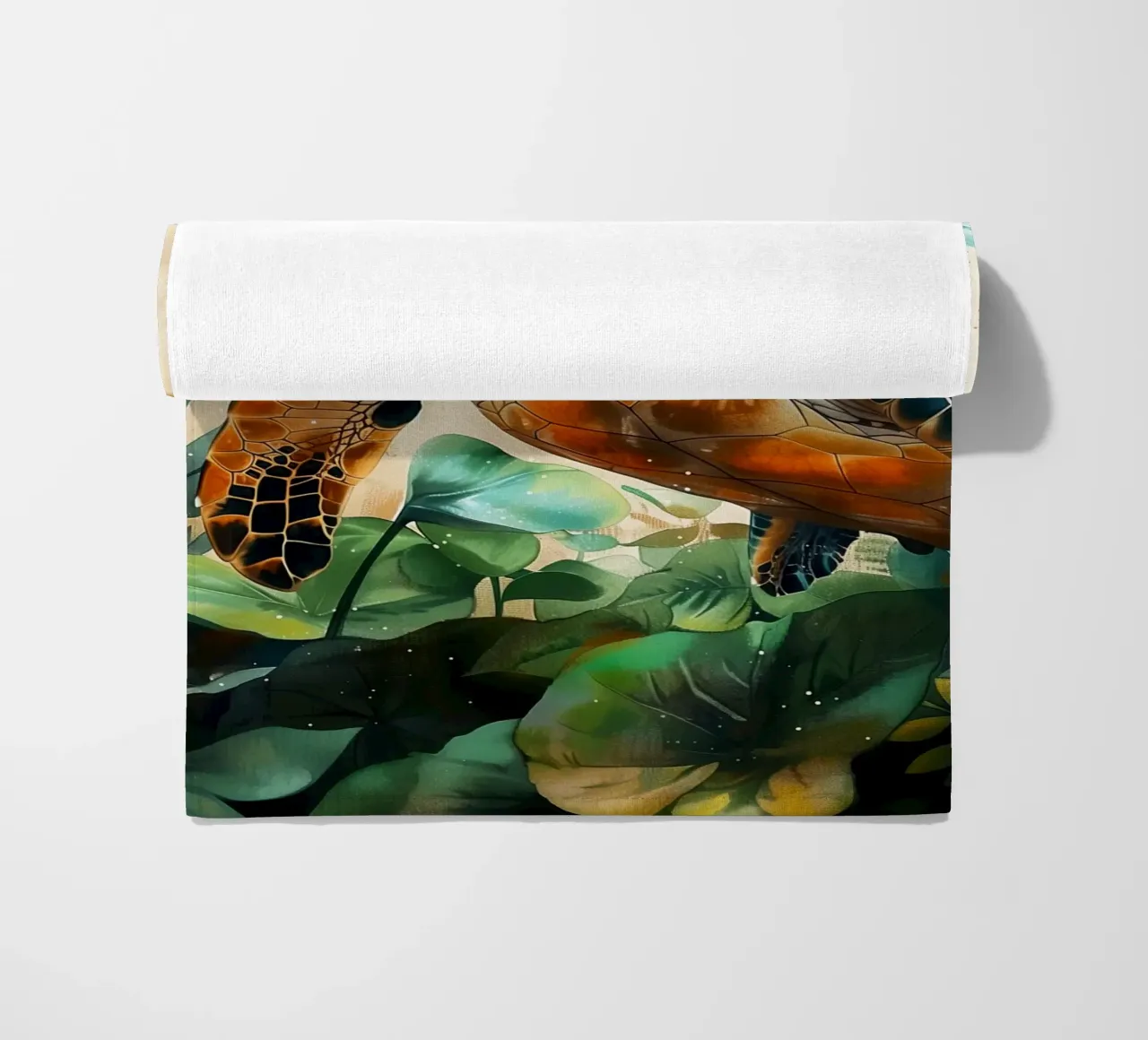 Turtle beach towel by Lionmixart