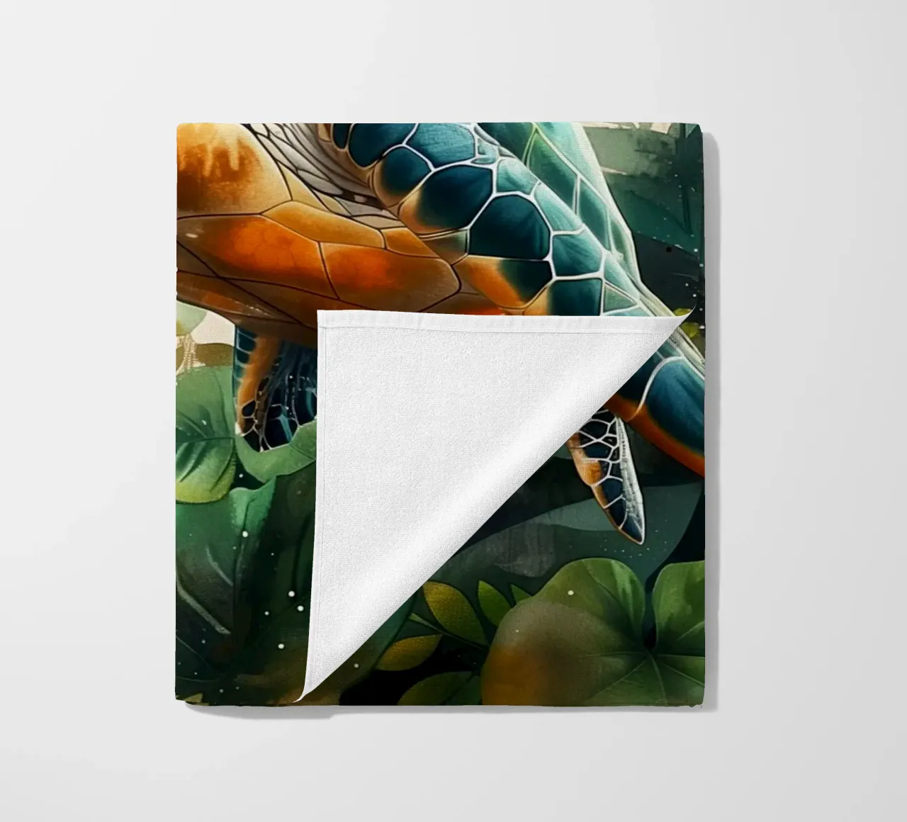 Turtle beach towel by Lionmixart