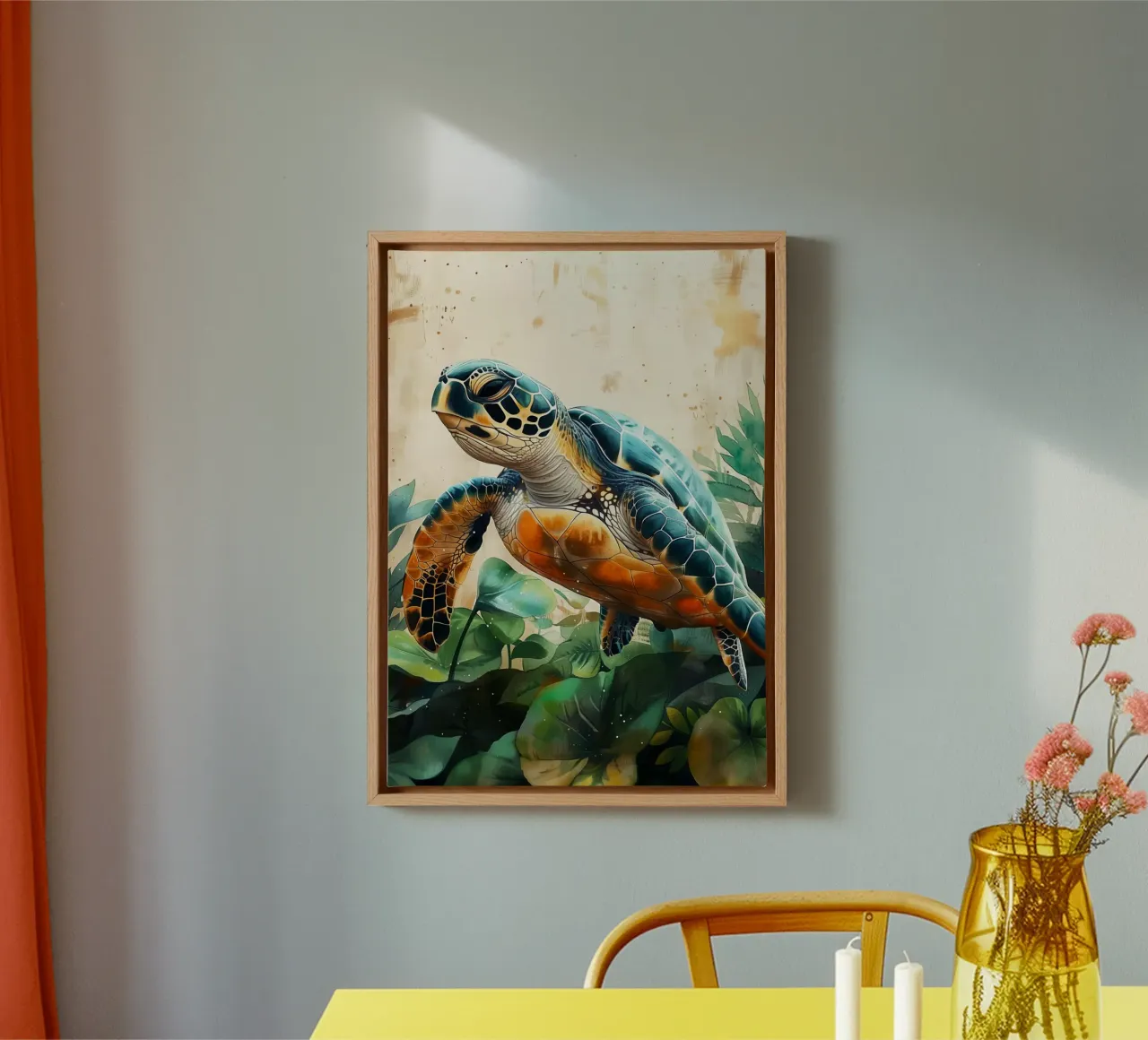 Turtle canvas by Lionmixart