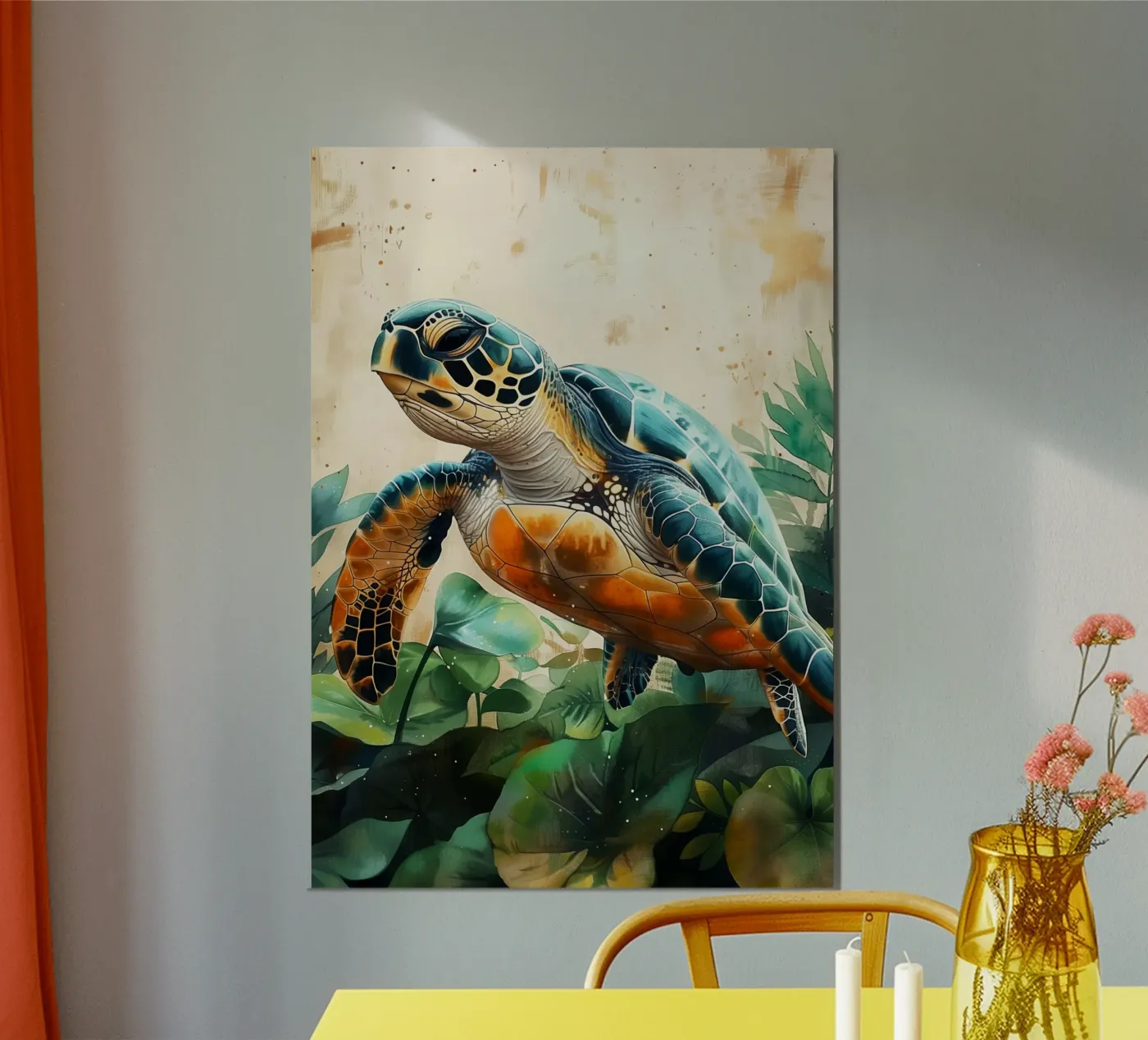 Turtle poster by Lionmixart