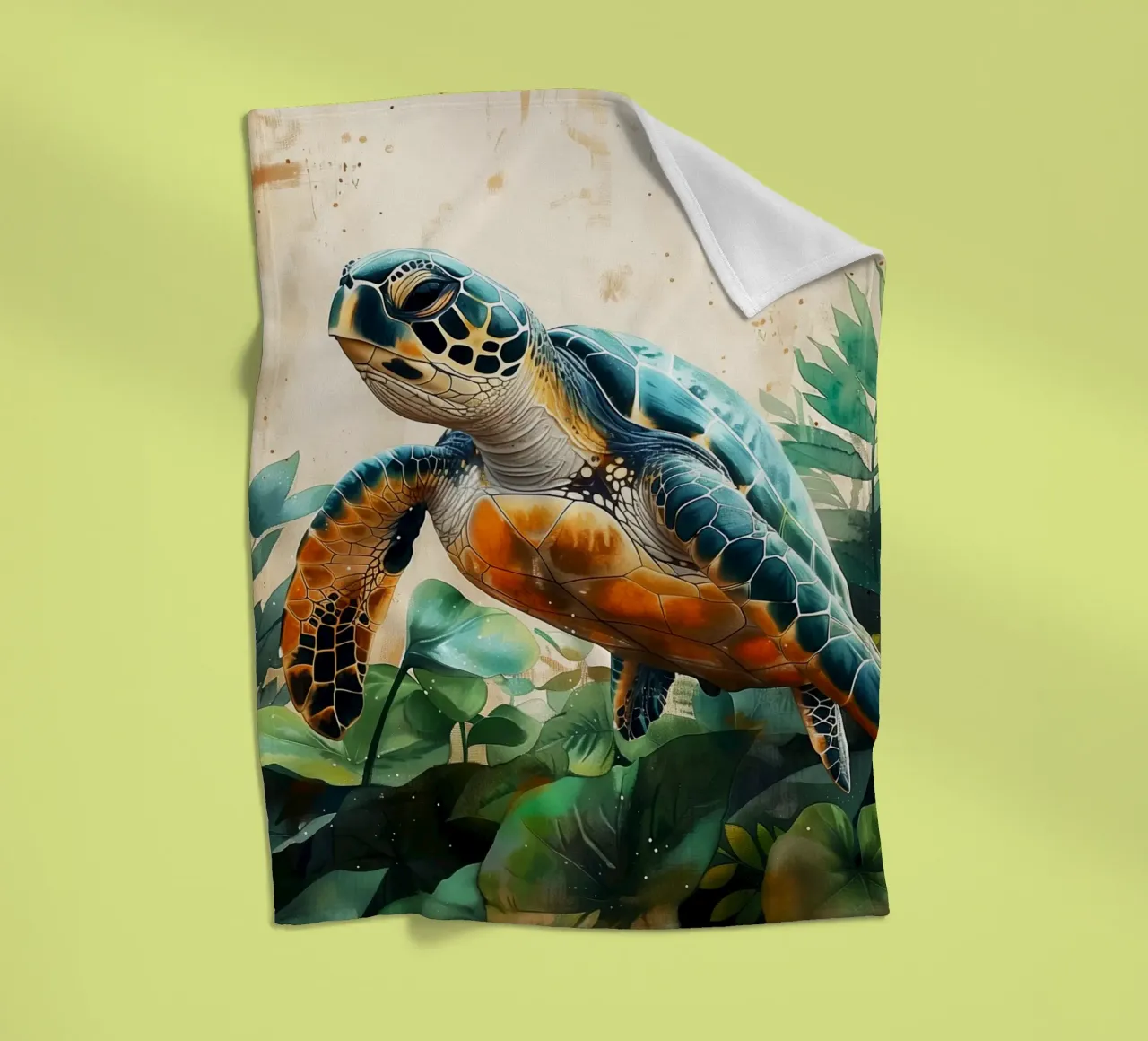Turtle Fleecedecke von Lionmixart