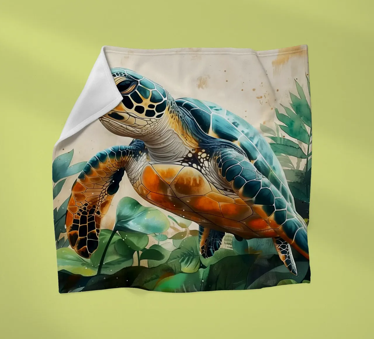 Turtle Fleecedecke von Lionmixart