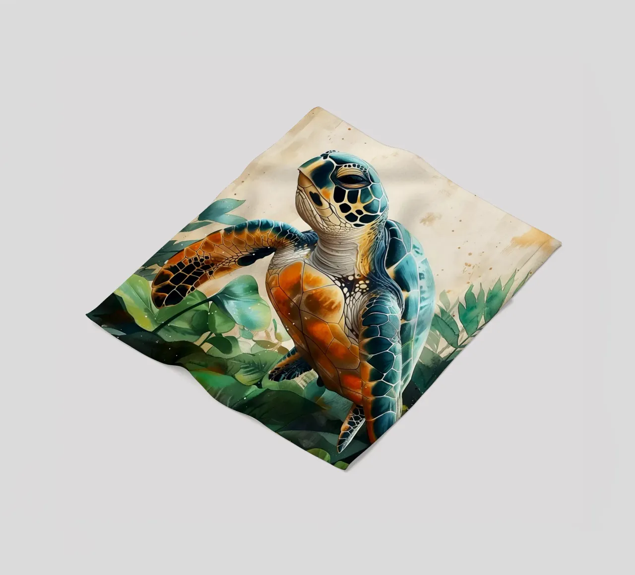 Turtle Fleecedecke von Lionmixart