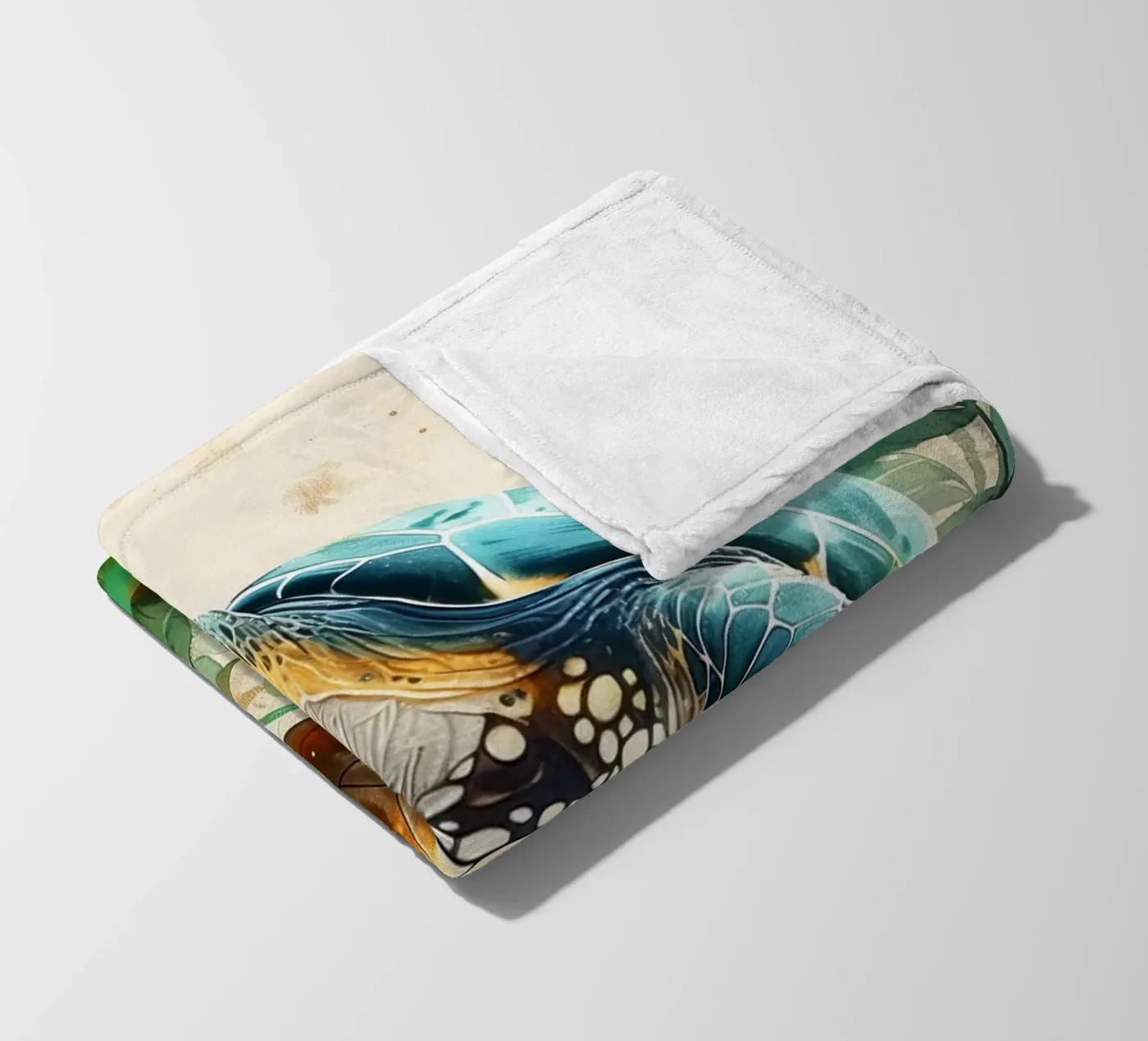 Turtle fleece blanket by Lionmixart