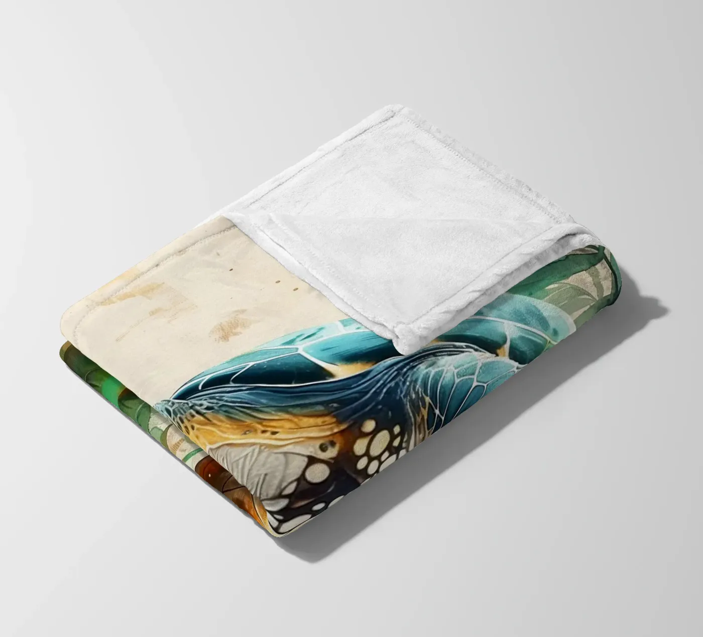 Turtle fleece blanket by Lionmixart