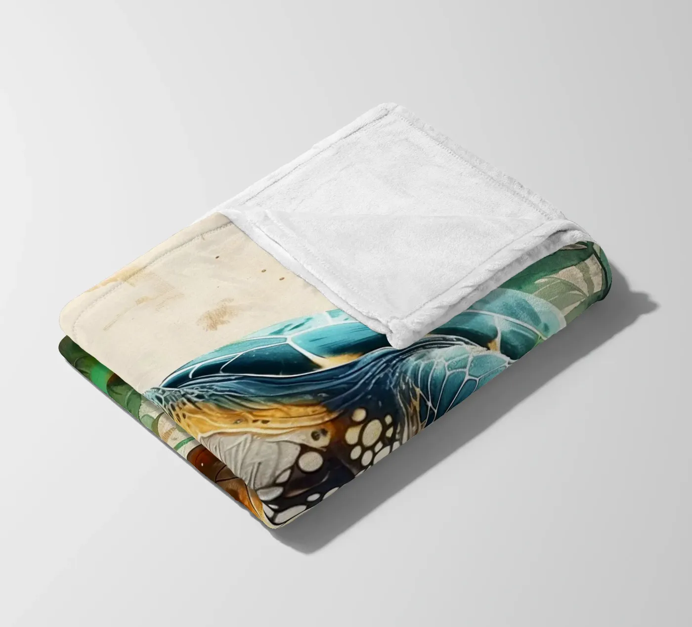 Turtle fleece blanket by Lionmixart