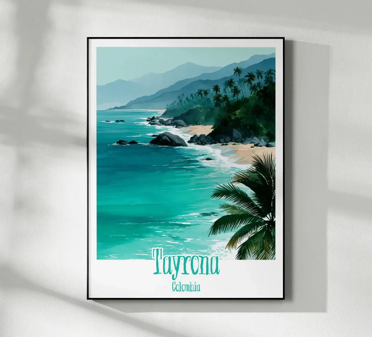 Affiche Tayrona, Colombie plexiglass da Frame the World