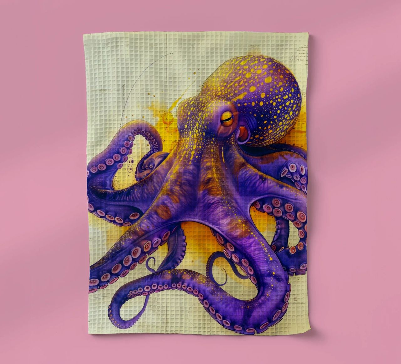 Poulpe violet torchon de Lionmixart