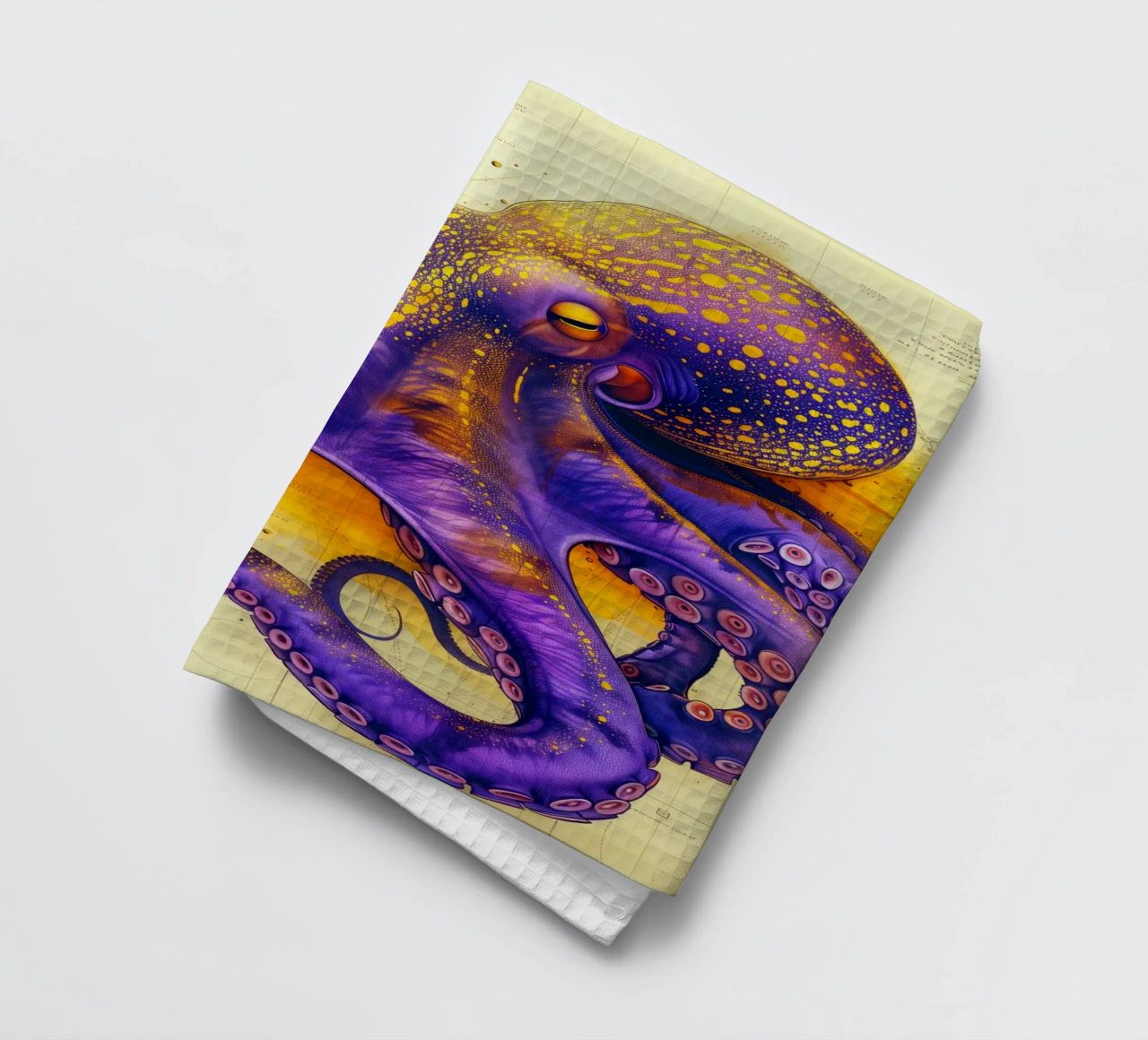 Poulpe violet torchon de Lionmixart